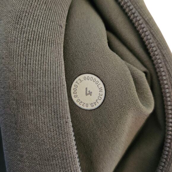 Lululemon Get Centred Crop Hoodie Sweatshirt Grey Sage Women's 4 - Picture 4 of 8
